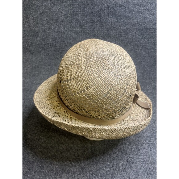 Vermont Country Store Women’s Straw Hat w/ Bow Lightweight Sun Protection S/M - Picture 4 of 6